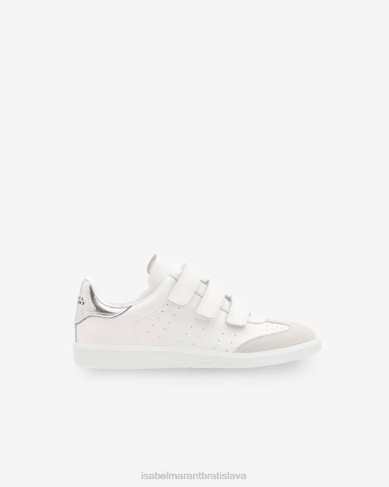 Isabel Marant unisex beth kožené tenisky V6XH823 obuv striebro