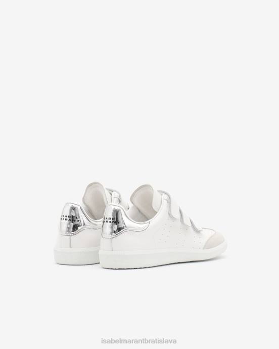 Isabel Marant unisex beth kožené tenisky V6XH823 obuv striebro