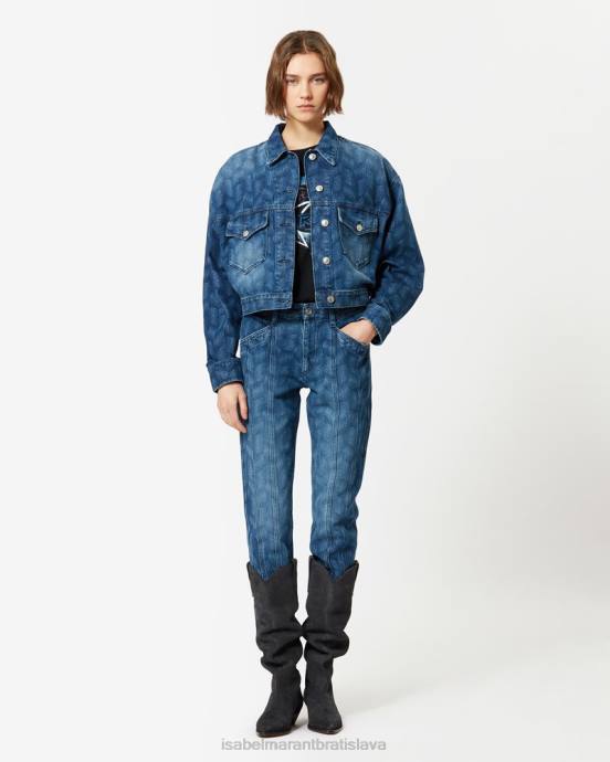 Isabel Marant ženy tadia denim bunda V6XH347 oblečenie Modrá