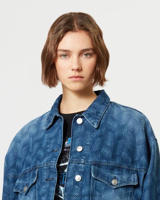 Isabel Marant ženy tadia denim bunda V6XH347 oblečenie Modrá